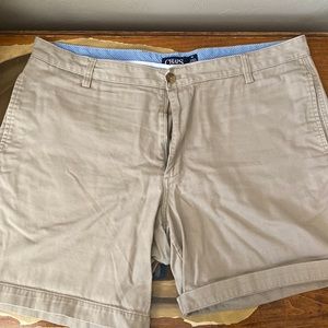Chaps flat front khaki shorts